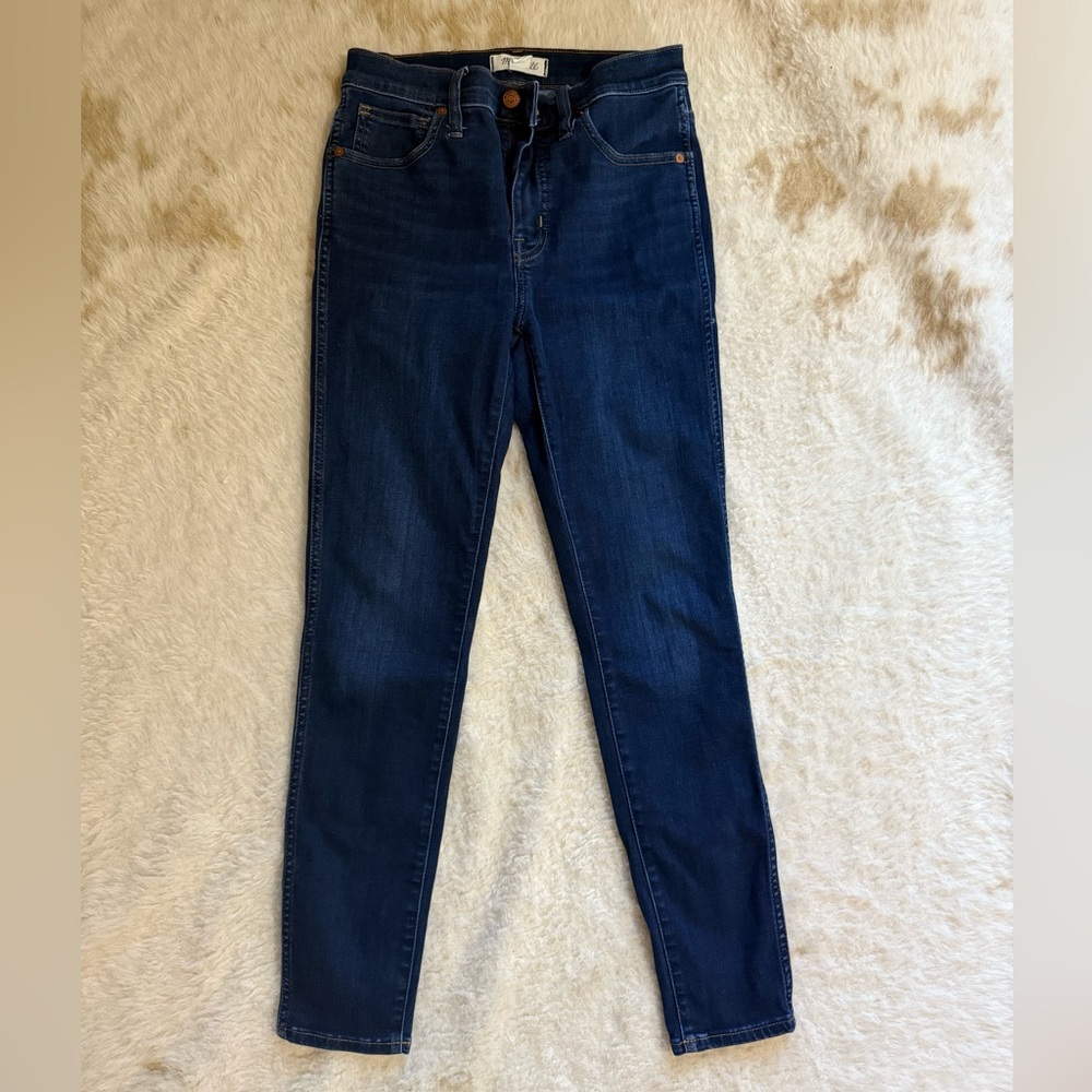 Madewell  - 10 inch high rise skinny - Dark Blue Skinny Jeans